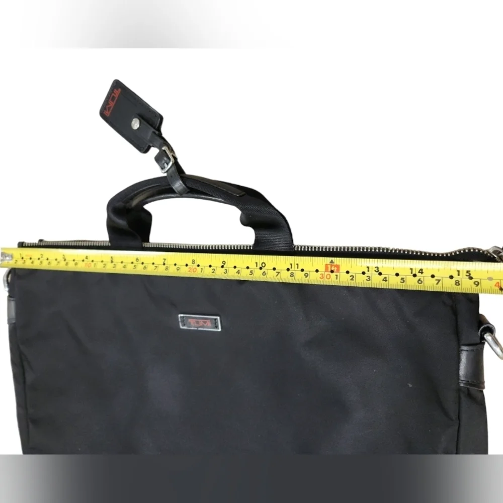 Tumi Black Nylon Crossbody Laptop Case‎